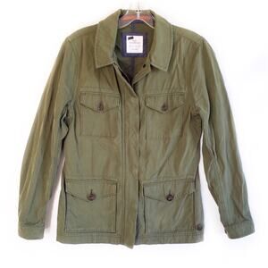 Vineyard Vines Green Waxed Cotton Parka Jacket